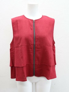 Vest/Gilet Linen Linen-blend Tiered