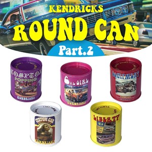 【70's レトロヴィンテージ】【ブリキ缶】ROUND CAN ラウンド缶 KENDRICKS part.2