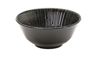≪メーカー取寄≫千段十草　4．8寸多用碗（黒）［日本製 美濃焼 食器 ］
