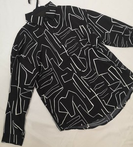 アート柄オープンシャツ