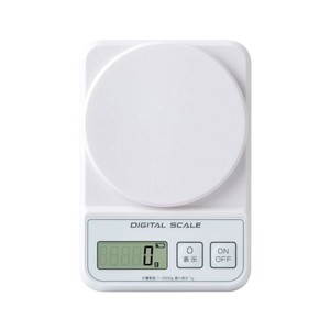 薄型デジタルキッチンスケール　ホワイト　ADS-3400WH