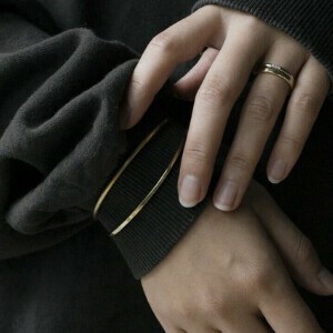 Gold Bracelet Bangle 2mm Made in Japan