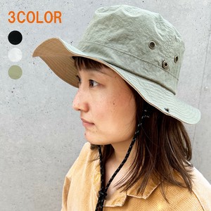 【2025春夏】撥水 ナイロン アドベンチャーハット 折り畳み 無地 帽子 メンズ レディース