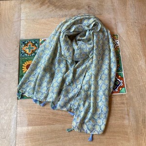 Shawl Scarf Green Vintage