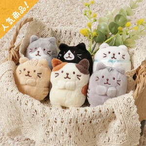 【ふくふくにゃんこ】マスコットS　　猫/猫柄/ぬいぐるみ/かわいい/ふくふくにゃんこ