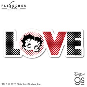 BETTY BOOP™ ビッグサイズステッカー LOVE ベティー ブープ™ アメリカ キャラクター 車 グッズ BTY018