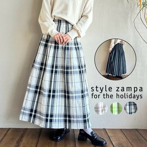Skirt Reversible Check Skirt Shirring