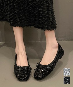国内即納 パンプス キラキラ バレエシューズ