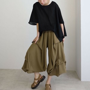 フリルワイドパンツ　フリル　大人気生地が変わってついに入荷！！【2025新作】hanahana大阪