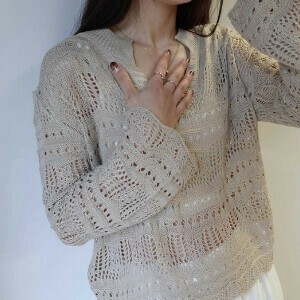 Sweater/Knitwear Transparency Summer Crochet Pattern Spring