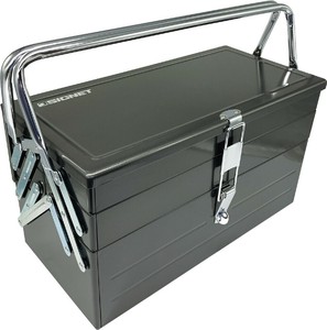 高品質 差込角1/2SQ スチール製両開きツールセットDX用ツールボックス ブラック