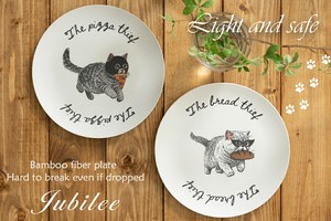 Main Plate Design Cat Set of 2 20cm