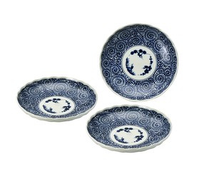 美浓烧 大餐盘/中餐盘 需调货商品 大盘子 餐具 礼盒/礼品套装 3张每组 日本制造
