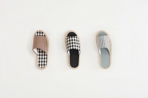 【2025春夏】コットンリネン麻パイピングスリッパ　かわいい　スリッパ　ルームシューズ　おしゃれ