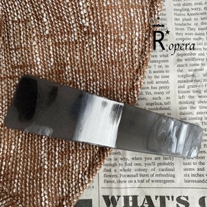 MARBLE アクリルプレート ワイドバレッタ