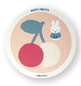 MIFFY FRUITS 陶製吸水コースター(ピンク)