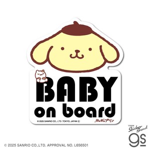 BABY on board ポムポムプリン サンリオ 車用 赤ちゃん 出産祝い ステッカー キャラクター グッズ SAN165