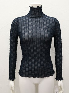 T 恤/上衣 Design 针织衫 抽褶 高领 薄纱