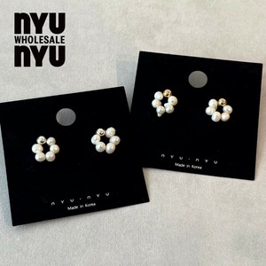 [ピアス]レディース 韓国アクセサリー シルバー/ゴールド ピアス フラワーパール 小ぶり