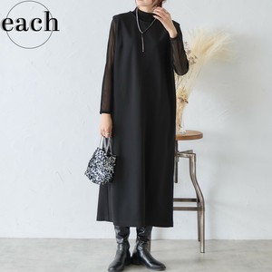 ラスト再入荷【Lサイズ】【each新作】バックシャンHラインワンピース　オケージョン 人気 each東京