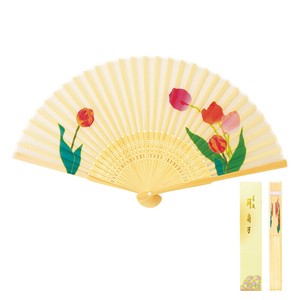 Japanese Fan Tulips Silk Folding Fan