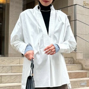 衬衫 长衬衫 高领