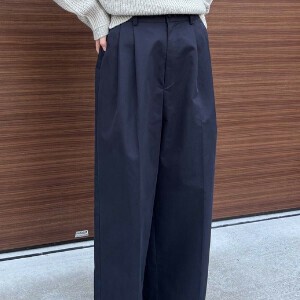 长裤 斜纹 宽版裤