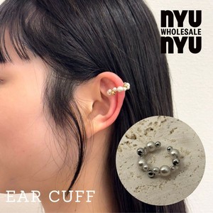 [イヤーカフ]レディース 韓国アクセサリー アクリルパール イヤカフ シンプル フープ