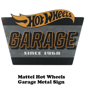 ダイカット メタルサイン Mattel Hot Wheels Garage 【ホットウィール 看板】
