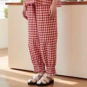 [SD Gathering] Full-Length Pant Gingham Check Circus Pants Wide Pants 2-colors