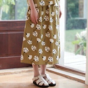 [SD Gathering] Skirt Floral Pattern 100% Cotton Seersucker