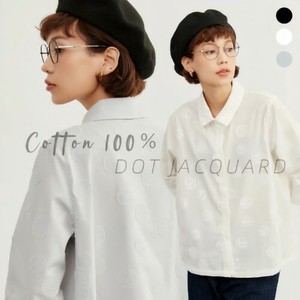 [SD Gathering] Button Shirt/Blouse Cotton Polka Dot 7/10 length S/S