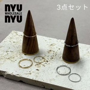 [リング]3点セット シルバー/ゴールド 韓国アクセサリー リング 真鍮 指輪 シンプル レディース