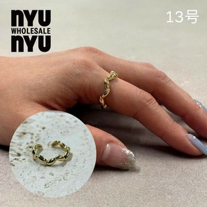 [リング]シルバー/ゴールド 韓国アクセサリー リング 指輪 シンプル レディース13号ウェーブ