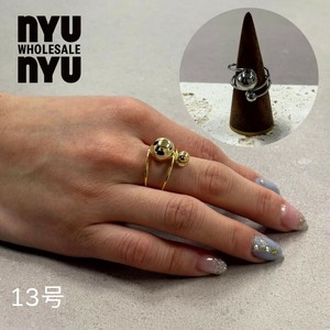 [リング]ボール シルバー/ゴールド 韓国アクセサリー リング 指輪 レディース12号/13号
