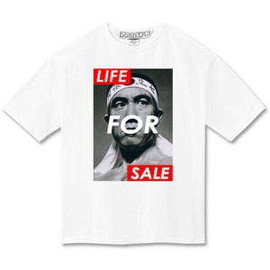 三島由紀夫　LIFE FOR SALE　RED BOX　ビッグシルエット Tシャツ　WH　インクジェットプリント
