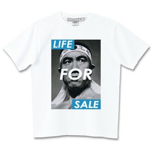 三島由紀夫　LIFE FOR SALE　BLUE BOX　スタンダードシルエット Tシャツ　WH　インクジェットプリント