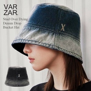 VARZAR バザール VA Stud Over Dying Denim Drop Bucket Hat バケットハット