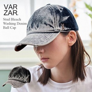 VARZAR バザール VA Stud Bleach Washing Denim Ball Cap 帽子 キャップ