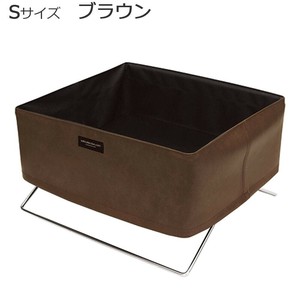 日本製 SAKI(サキ) ミニサイドワゴン 合皮 Sサイズ R-360 ブラウン