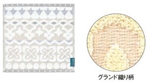 レリーフ・ウィーヴ マクラメ RW6020 フェイスタオル GY グレー