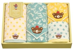 かずくま ファンファン KK4009 フェイスタオル2 ウォッシュタオル2 1配色 1配色