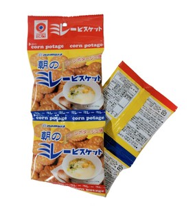【野村煎豆加工店】4連ミレービスケット（朝）　コーンポタージュ味　30g×4