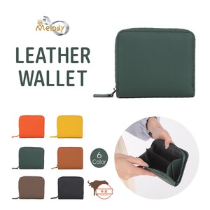 Bifold Wallet Ladies fashion Genuine leather Compact Unisex Men's