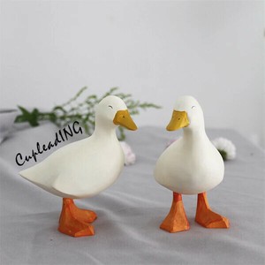 ＜SALE＞早い者勝ち 木製アヒル 装飾品 工芸品 家庭装飾品 アヒルの置物 楬木 彩色描写 木製置物 原木彫刻