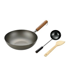 よこやま　燕人の匠　桜吟　チタンいため鍋28cm　お玉・ヘラ(箱入り)　OGT-3001S