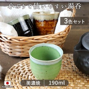 美浓烧 日本茶杯 色组 洗碗机对应 190ml 日本制造