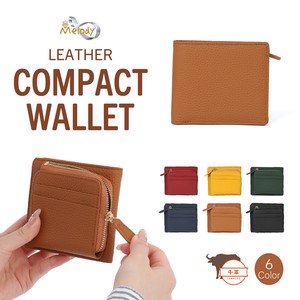 Bifold Wallet Lightweight Coin Purse Leather Compact