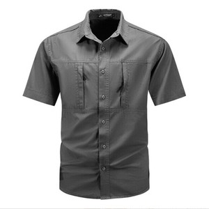 Button Shirt Summer Short Sleeve Men's