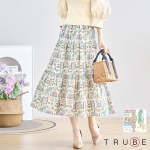 【2025新作】【M〜L】フレンチヴィンテージプリントスカート(N42-060)(5号店) FM5